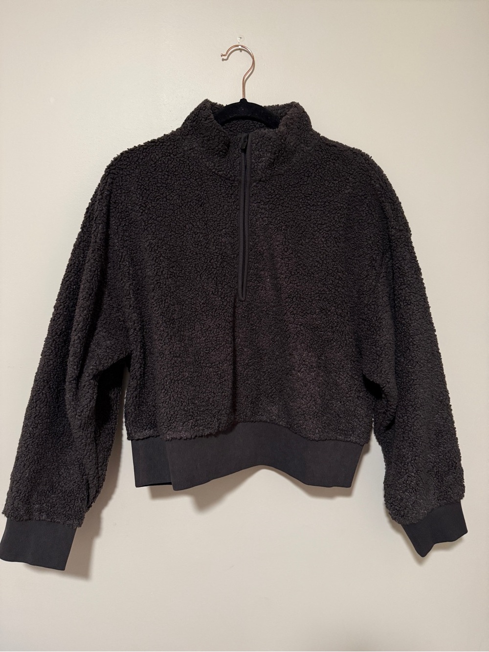 NWOT Brown Athleta Sherpa Quarterzip